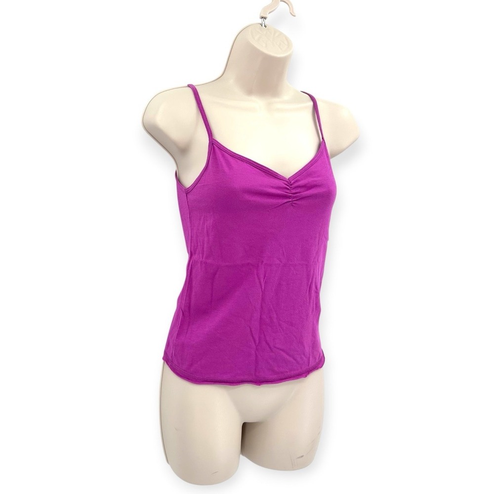 Vintage Y2K Old Navy Tiny Fit Ruched Cami Tank Top Women's Small Pink NWT - Picture 3 of 9